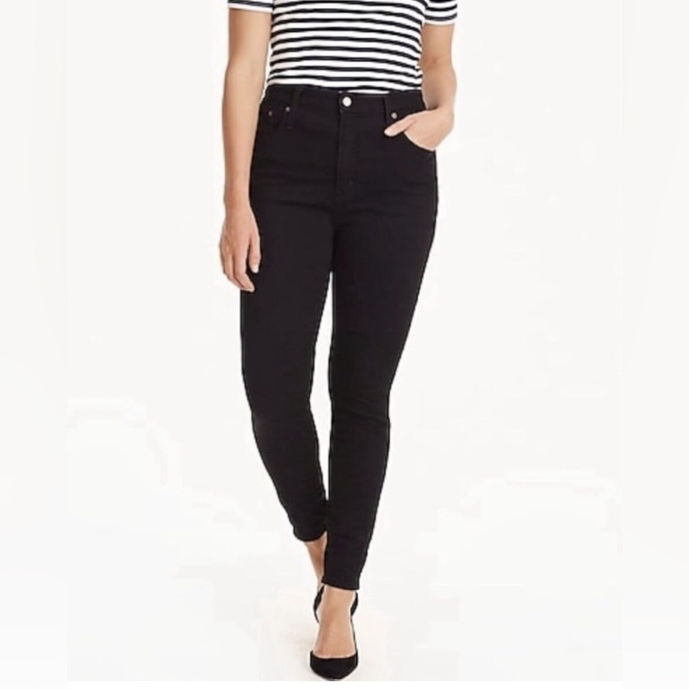 J. Crew Curvy Black Toothpick Jeans Sz 35